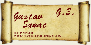 Gustav Samac vizit kartica